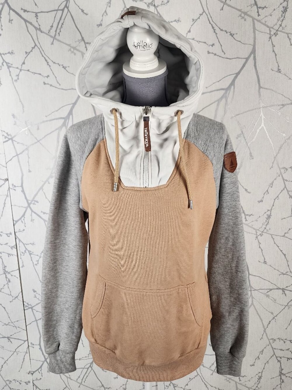 Wanakome Colorblock Half Zip Hooded Fleece Sweatshirt